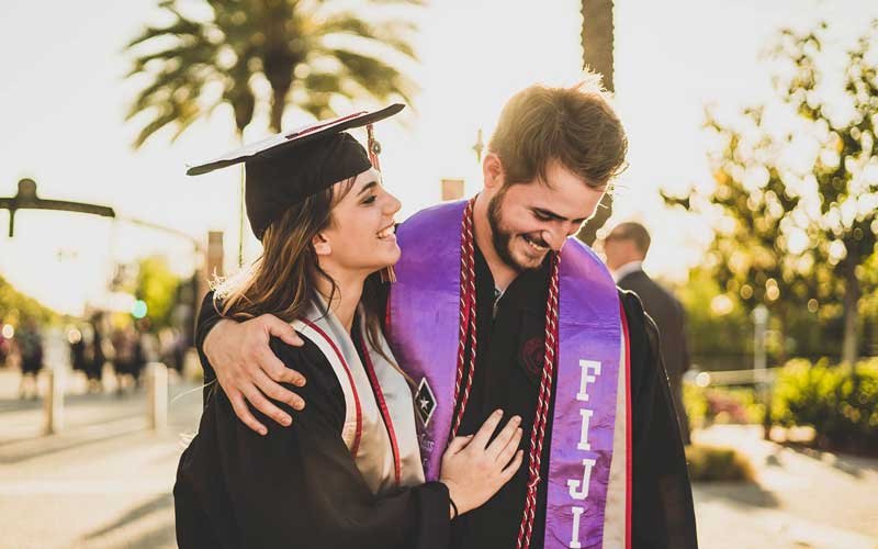 Successful Students Celebrating Graduation Degree